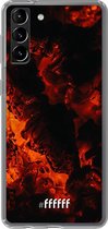 6F hoesje - geschikt voor Samsung Galaxy S21 Plus -  Transparant TPU Case - Hot Hot Hot #ffffff