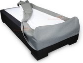 Slaaploods.nl Boxspring Hoes - 200 x 220 cm - Hoogte 30 cm - Grijs I91