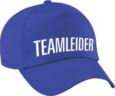 Teamleider verkleed pet blauw voor dames en heren - teamleider baseball cap - carnaval verkleedaccessoire / beroepen caps