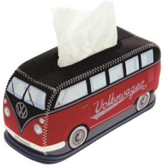 BRISA VW Collection - Volkswagen neopreen universele make-up cosmetische reistas voor reisapotheek in T2 Bulli Bus-design (groen en wit/groot