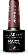 Claresa UV/LED Gellak Bruin #315 - 5ml.