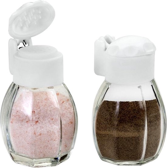 Metaltex Sel et Poivre 40 ml Glas Transparent 2 pièces