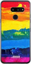 LG G8 ThinQ Hoesje Transparant TPU Case - Rainbow Canvas #ffffff