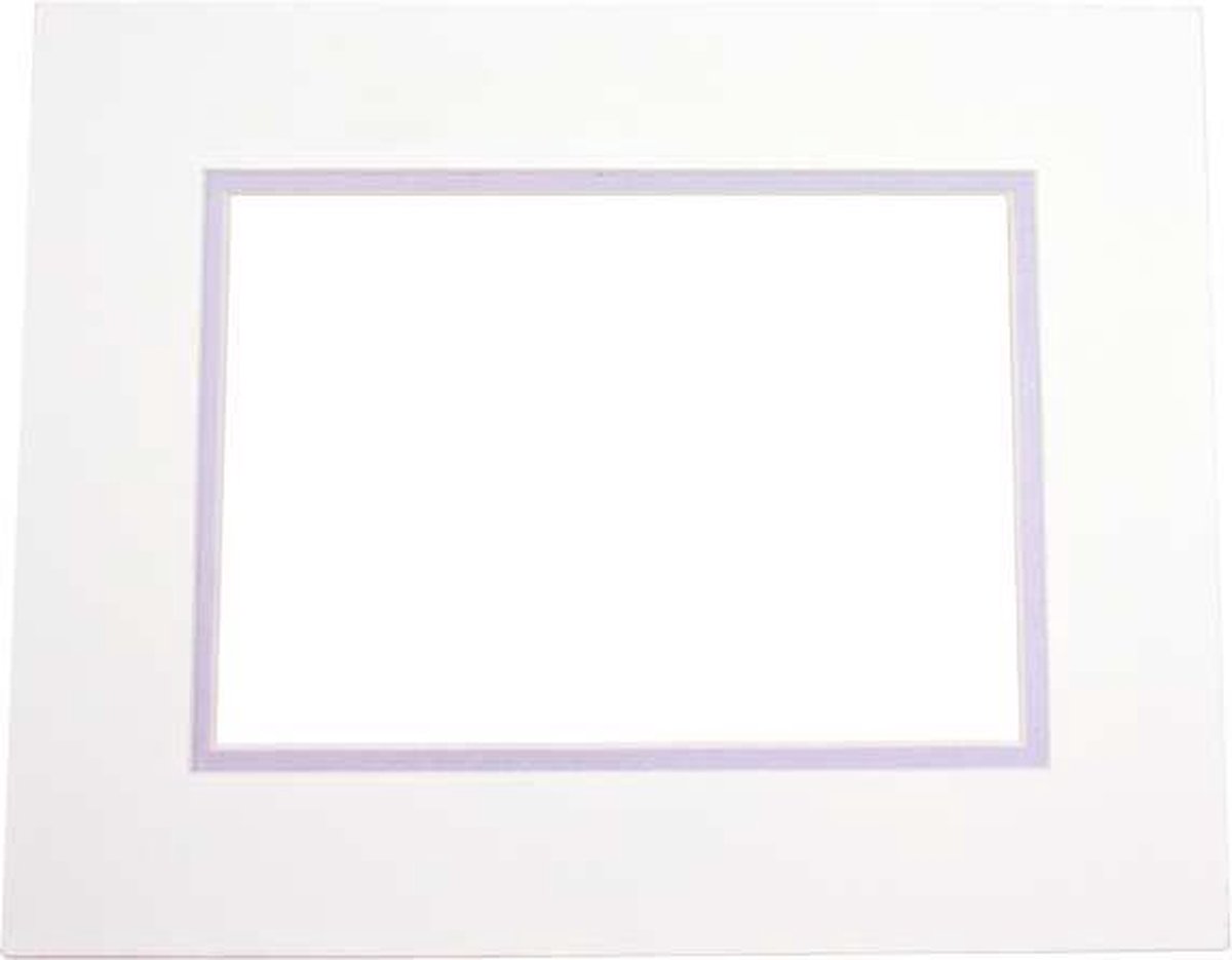 Passepartout Dubbeldik Ivoor/Zilver 20,3x25,4cm (10 stuks)