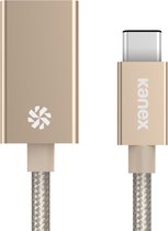 Kanex USB-C - USB-A 21cm, 0,21 m, USB C, USB A, USB 3.2 Gen 1 (3.1 Gen 1), Mâle/Femelle, Or