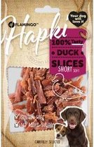 Flamingo hondensnack Hapki duck slice short 85gr. Let op: 1 zakje van 85 gram!