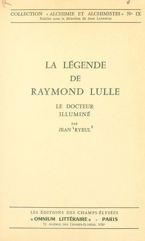La légende de Raymond Lulle - cover