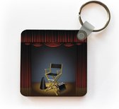 Sleutelhanger - Uitdeelcadeautjes - Een illustratie van een stoel van de regisseur in Hollywood - Plastic