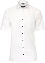 Casa Moda Heren Overhemd Wit Oxford Korte Mouwen Comfort Fit - 47