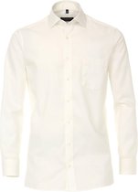 CASA MODA comfort fit overhemd - beige twill - Strijkvrij - Boordmaat: 50
