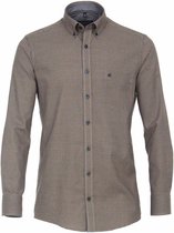 Casa Moda Heren Overhemd Geel All-over Print Button Down Comfort Fit - 3XL