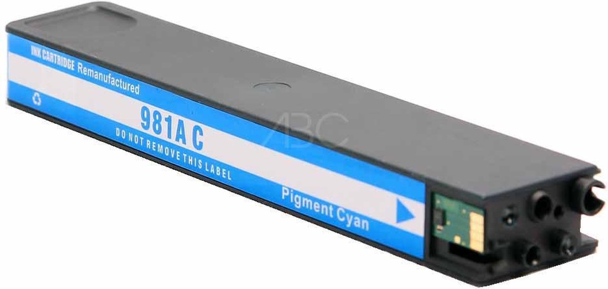 ABC huismerk inkt cartridge geschikt voor HP 981X cyan voor HP Pagewide Enterprise Color 550 Series 556dn 556dna 556xh 556xha HP Pagewide Enterprise Flow MFP 580 586 586dn 586dna 586f 586fda 586z 586z