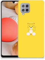 Hippe Hoesjes Geschikt voor Samsung Galaxy A42 Telefoon Hoesje Baby Leopard