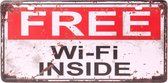 Amerikaans nummerbord - Free wifi inside