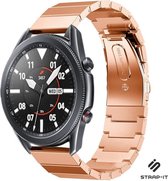 Strap-it Luxe metalen bandje - geschikt voor Samsung Galaxy Watch 3 45mm / Galaxy Watch 1 46mm / Gear S3 Classic & Frontier - rosé goud
