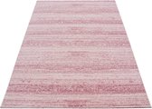 Loper Tapijt Modern gedessineerd vloerkleed met 2 kleuren roze