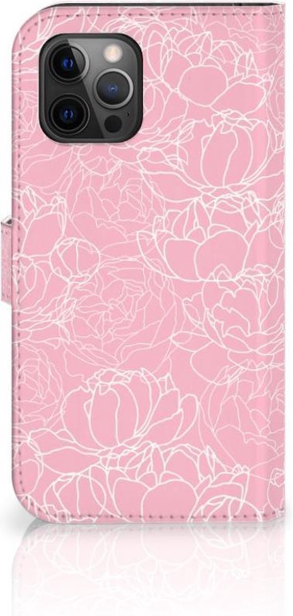 Apple iPhone 12 Pro Max Hoesje White Flowers