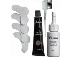 Christian Faye Wenkbrauw- en wimperverfkit - Donkerbruin