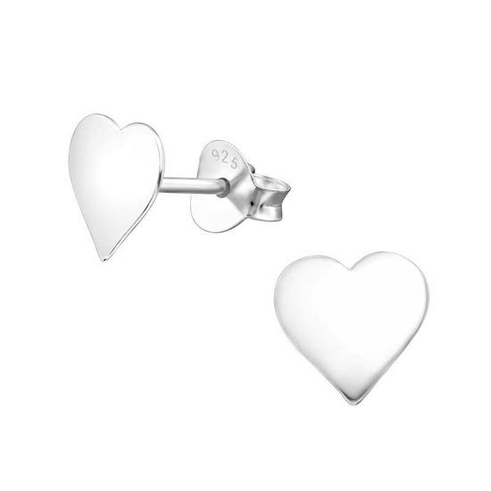 Aramat jewels ® - Zilveren oorbellen hartje 925 zilver 6mm