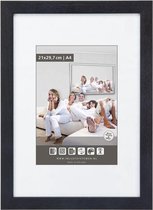 Fotokader Hout - 50x60 cm - Zwart Ingewassen - Fotolijst met Anti Reflex Glas