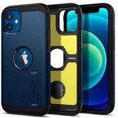 Spigen Tough Armor Case - Telefoonhoesje - Hoesje - Apple iPhone 12 Mini - Donkerblauw