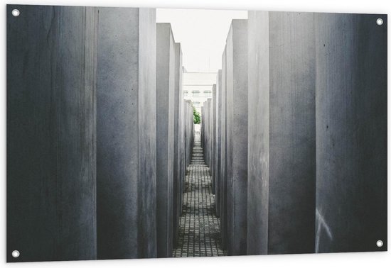 Tuinposter – Holocaust Monument - Berlijn - 120x80cm Foto op Tuinposter  (wanddecoratie voor buiten en binnen)