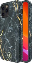 Jade BackCover - Telefoonhoesje - Hoesje voor iPhone 12 Pro Max 6.7'' - Zwart Goud