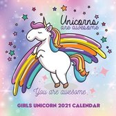 Girls Unicorn Calendar 2021 - You Are Awesome