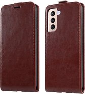 Shieldcase Samsung Galaxy S21 Plus flip case - bruin leer