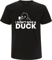 I dont give a duck Heren t-shirt | eend | grof | grappig | cadeau | Zwart