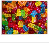 Forex - Gekleurde Gummybeertjes - 40x30cm Foto op Forex