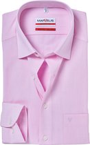 MARVELIS modern fit overhemd - roze - Strijkvrij - Boordmaat: 45
