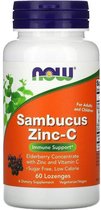 Now Foods  - Sambucus Zinc-C, - 60 Lozenges