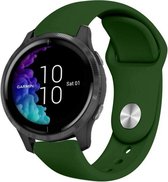 Siliconen Smartwatch bandje - Geschikt voor  Garmin Venu sport band - legergroen - Horlogeband / Polsband / Armband