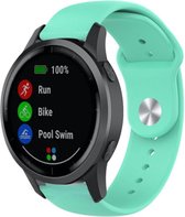 Siliconen Smartwatch bandje - Geschikt voor  Garmin Vivoactive 4 sport band - 45mm - aqua - Horlogeband / Polsband / Armband