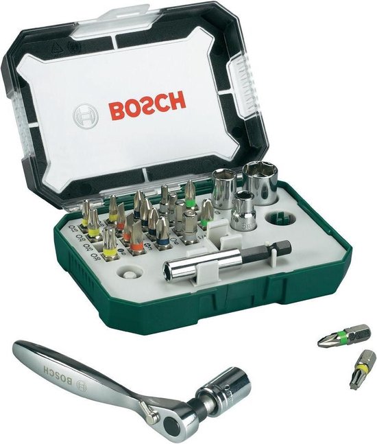 Foto: Bosch x line bitset en ratelset 26 delig