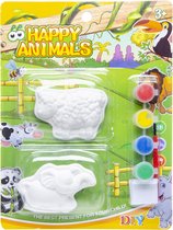 Lg-imports Schilderset Olifant/schaap Junior Wit 7-delig