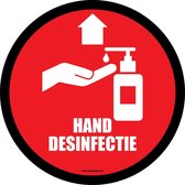 Vloersticker 'Handdesinfectie', rood, 100 mm