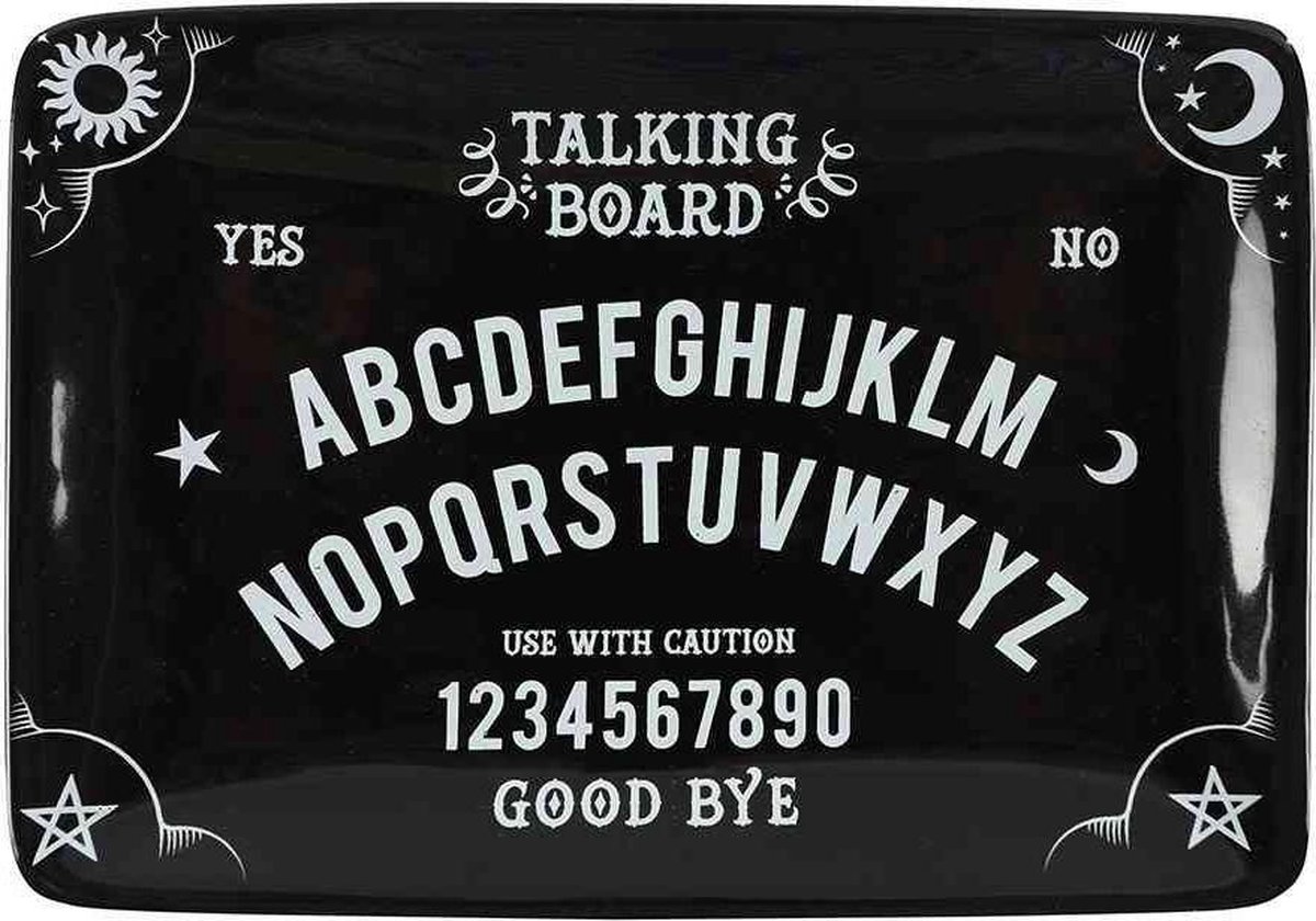 Something Different - Black Talking Board Decoratie schaaltje - Zwart/Wit