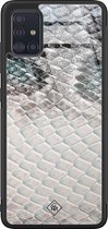 Samsung A71 hoesje glass - Oh my snake | Samsung Galaxy A71  case | Hardcase backcover zwart