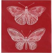 Screen stencil, vel 20x22 cm, , vlinder, 1vel