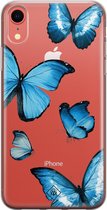 iPhone XR transparant hoesje - Vlinders | Apple iPhone XR case | TPU backcover transparant