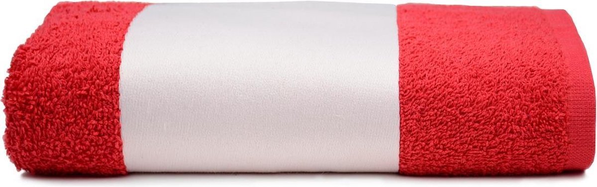 The One Towelling Sublimatiehanddoek 50 x 100 cm Rood