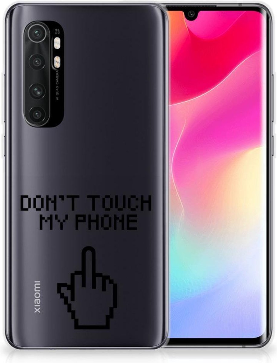 Xiaomi Mi Note 10 Lite Silicone-hoesje Finger Don't Touch My Phone
