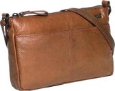 Justified Bags® Belukha - Leren Schoudertas - Small - Top Zip - Cognac