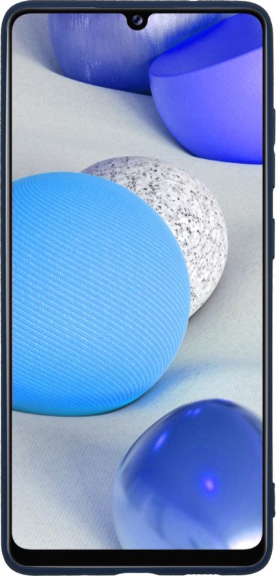 Coque Samsung A42 Coque Siliconen Blauw Foncé Avec 2x Protecteur d'écran - Coque Samsung Galaxy A42 Coque Siliconen Bleu Foncé - Coque Samsung A42 Siliconen Avec 2x Protecteur d'écran