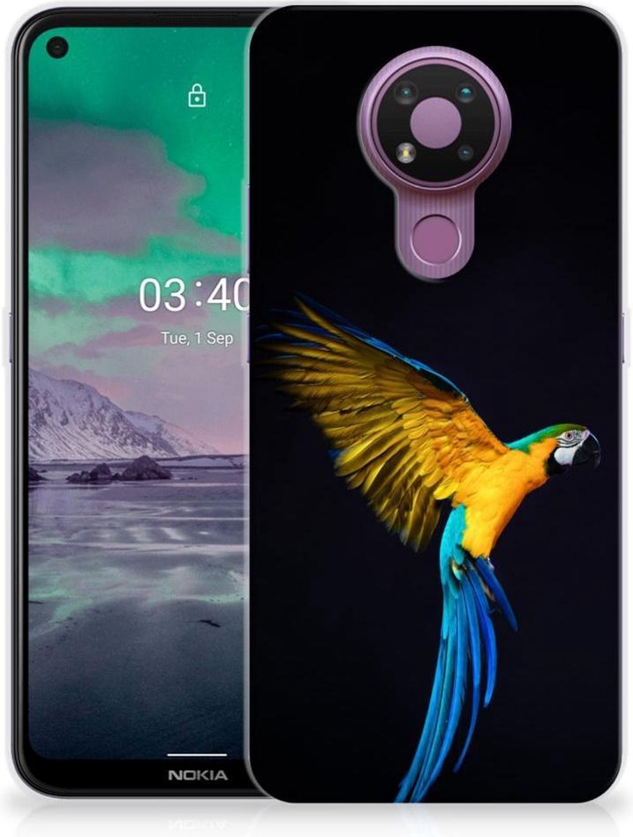 Nokia 3.4 TPU Hoesje Papegaai