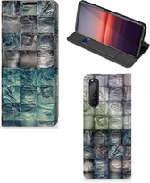 Telefoonhoesje Sony Xperia 5 II Bookcover Spijkerbroeken