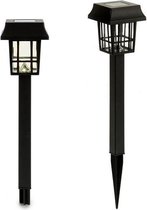 IBERGARDEN-Tuinlamp-Tuinverlichting-Lantaarn- Set van 6- Zwart- Zonne-energie- -SolarLed verlichting