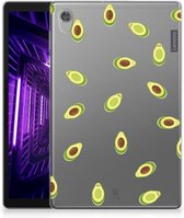 Tablethoesje Lenovo Tab M10 HD (2de generatie) Siliconen Back Case Avocado met doorzichte zijkanten